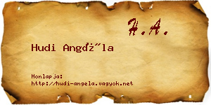 Hudi Angéla névjegykártya